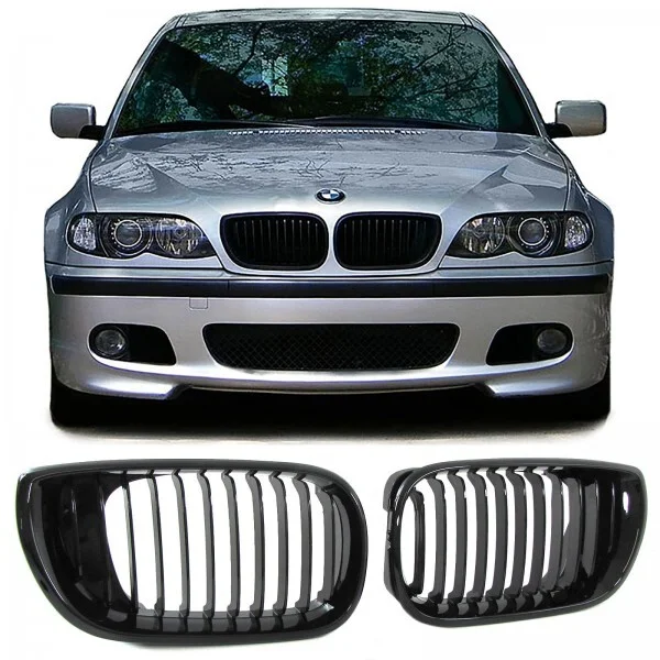 Kidneys - BMW E46 Sedan / Touring - High gloss black | 01-05