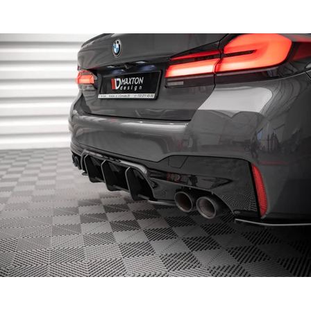 Street Pro Diffuser - BMW M5 F90 - Maxton Design — Zwart / 2X Rood