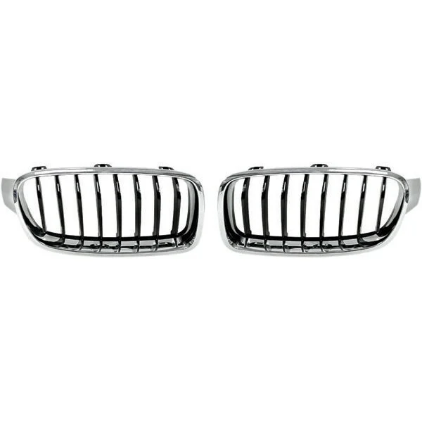 Nieren / Grill Delen Zwart Chroom BMW 3 Serie F30 / F31