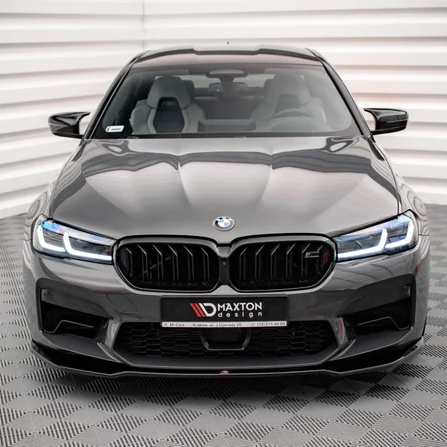 Front Lip V2 - BMW M5 F90 LCI - Maxton Design — Hoogglans Zwart
