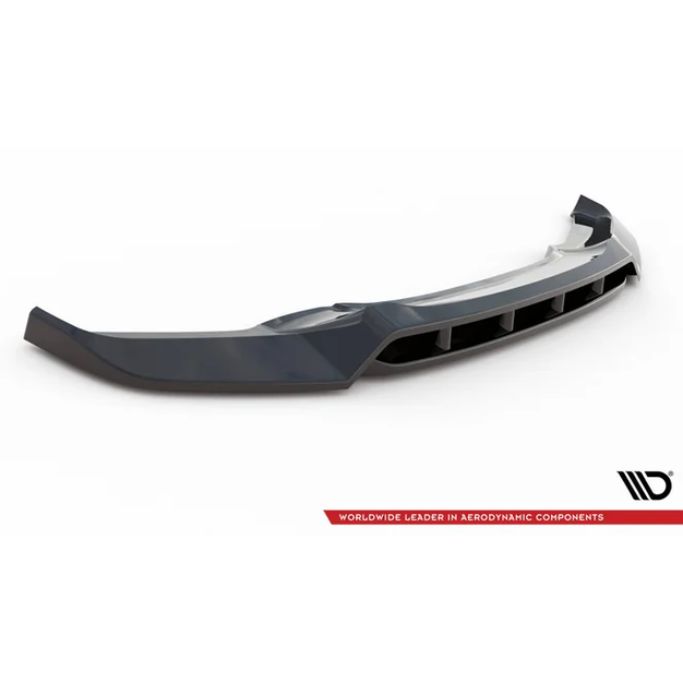 Front Lip V2 - BMW X6 F16 - Maxton Design - Voor M Pakket — Gestructureerd Mat Zwart