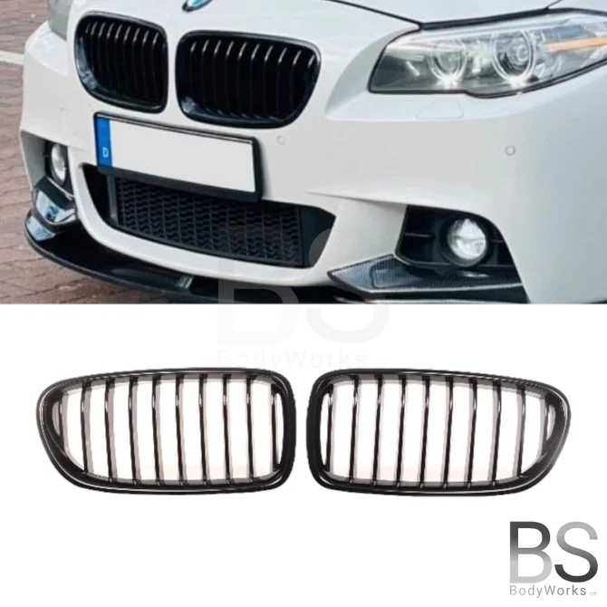 Nieren - BMW 5 Serie F10 / F11 - LCI Design - Hoogglans Zwart