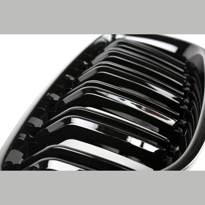 Nieren - BMW F10 / F11 - Dubbele Spijlen - Hoogglans Zwart