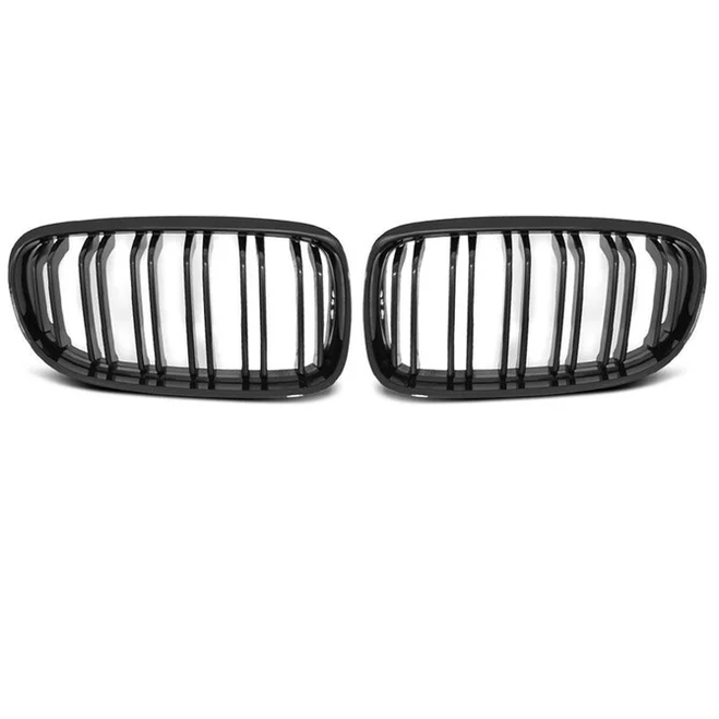 Nieren / Grill Delen Dubbele Spijlen Glanzend Zwart BMW 3 Serie E90 / E91 2008 - 2013