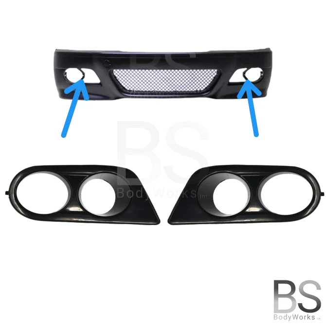 Mistlamp Covers - BMW E46 - Glanzend Zwart | 98-07