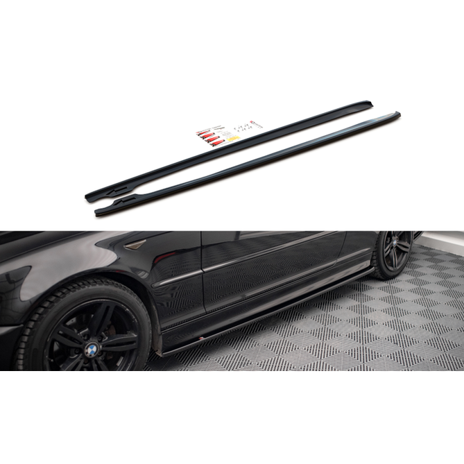 Side Skirt Extensions - BMW E46 Coupé / Cabrio - M Pakket - Maxton Design
