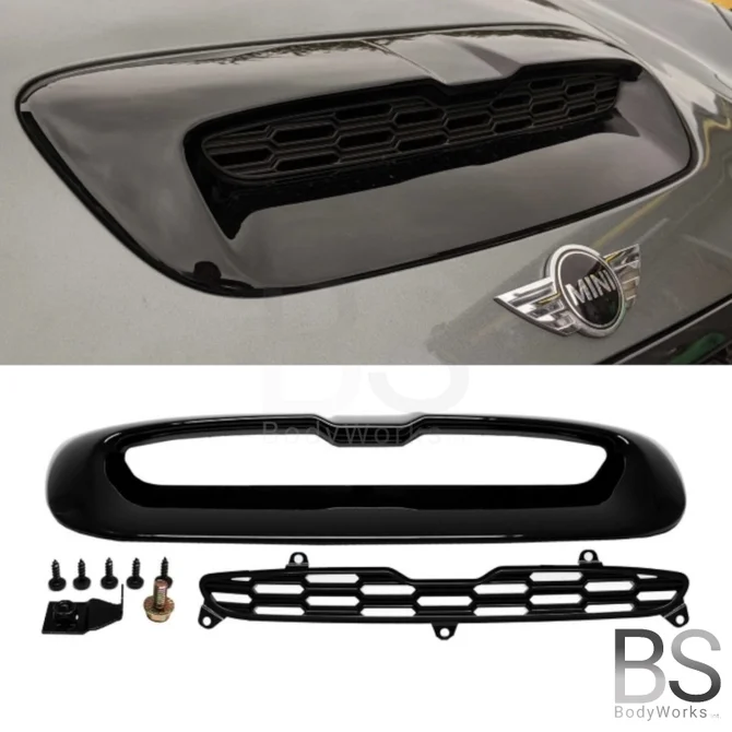 Luchthapper - Mini R55 R56 R57 R58 R59 - Voor Cooper S - Hoogglans Zwart