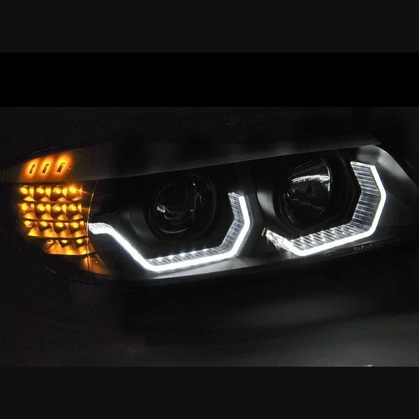 Koplampen H7 - BMW E90 / E91 - 3D LED Angel Eyes | 05-08