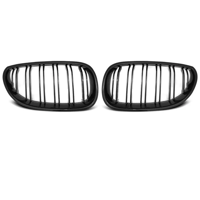 Nieren / Grill Delen Zwart BMW 5 Serie E60 / E61 — Glanzend Zwart