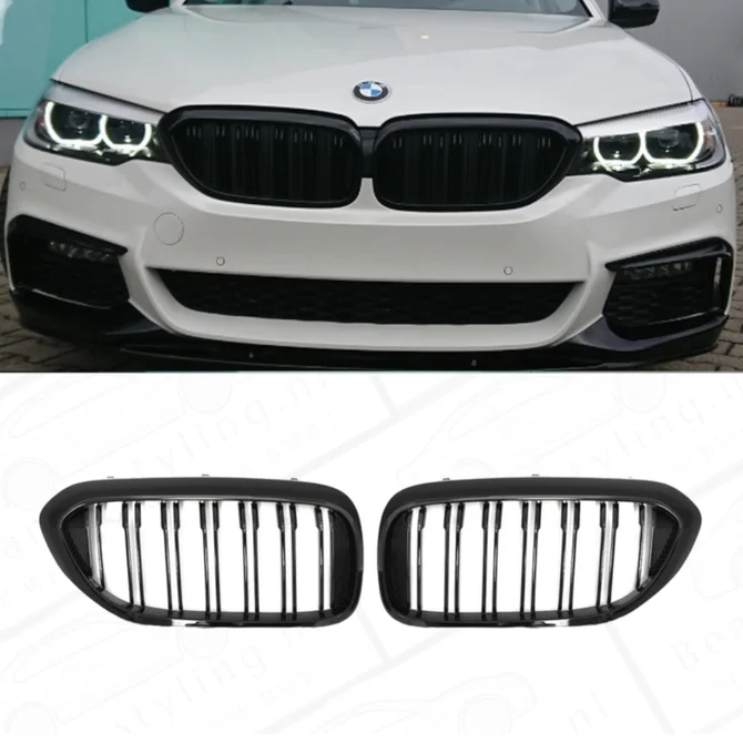 Nieren - BMW G30 / G31 - Hoogglans Zwart - Dubbelspijls | 17-20