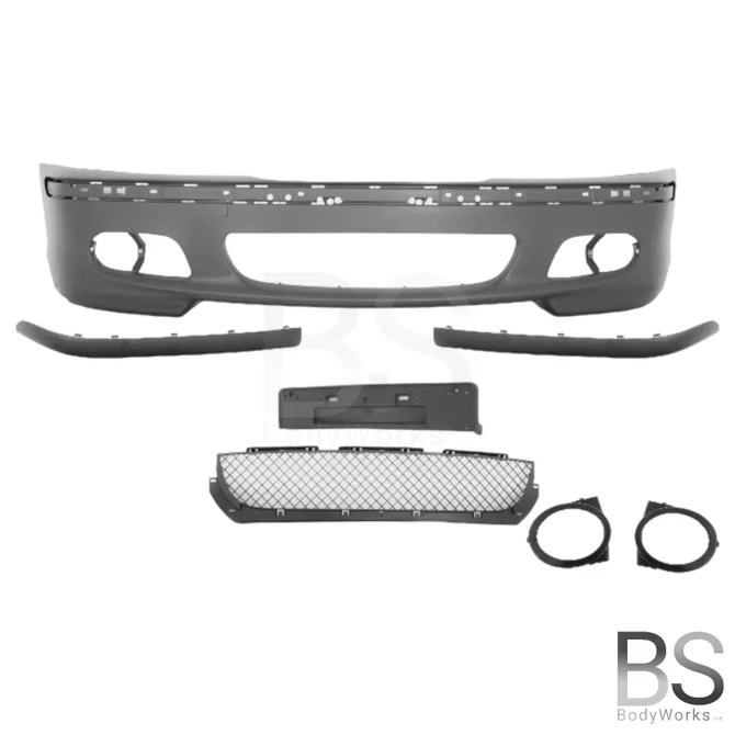 Voorbumper - BMW E46 Sedan / Touring - M Pakket Look | 98-05 — Montage Op Facelift (2001-2005) (Montage Beugels Worden Meegeleverd)