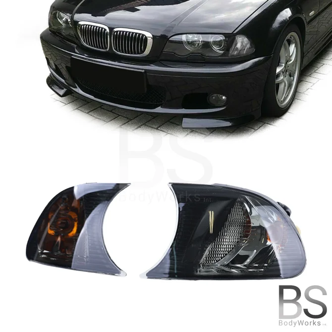 Knipperlichten Set - BMW E46 Coupé / Cabrio - Zwart / Chroom | 2001 - 2003