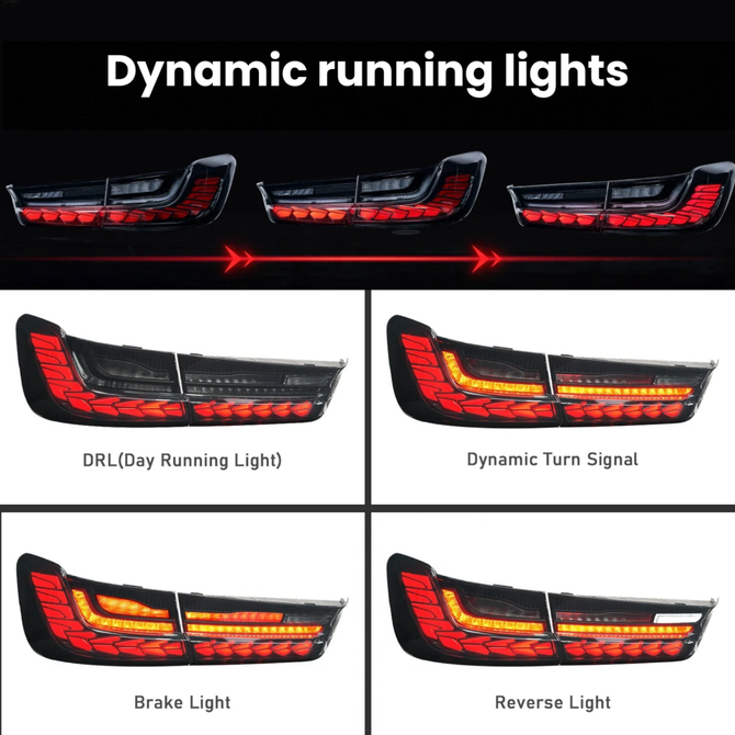 OLED Achterlichten - BMW G20 Sedan - Vol LED - Smoke/Rood - 2019-2022