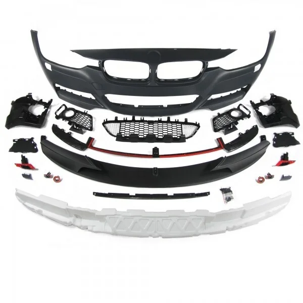 Voorbumper M Sport Pakket Look Met Front Lip BMW 3 Serie F30 / F31 2012-2015 — Zonder Parkeersensor Voorbereiding