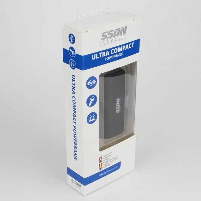 Power Bank - Ultra Compact - Met Zaklamp | 2200 Mah