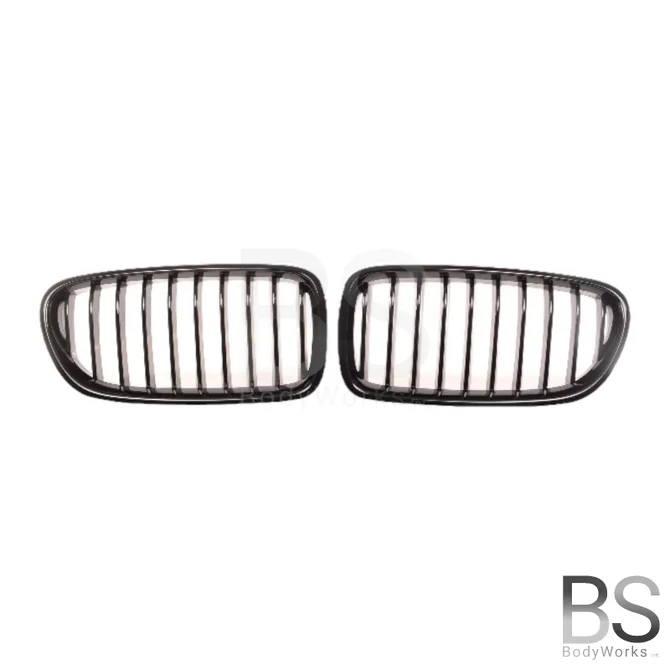 Nieren - BMW 5 Serie F10 / F11 - LCI Design - Hoogglans Zwart