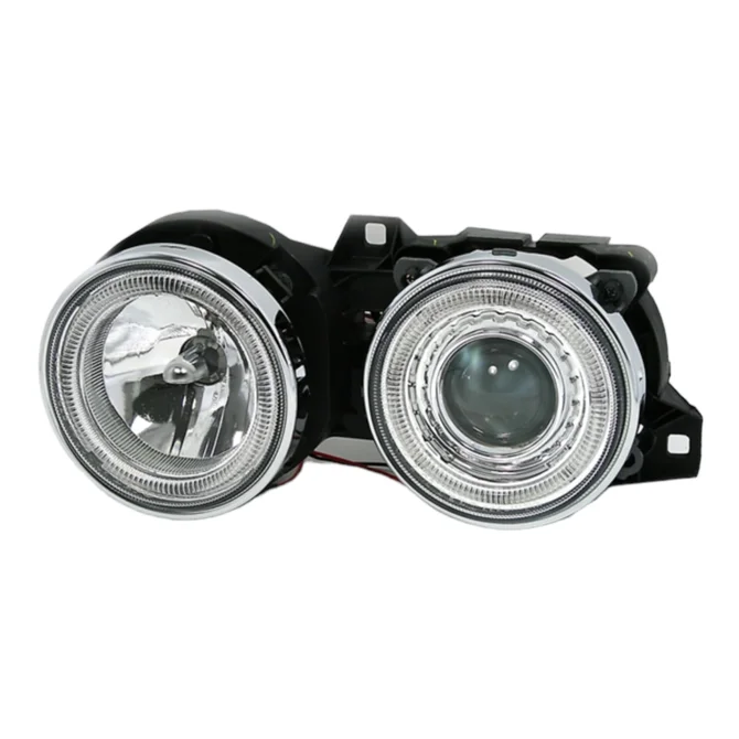 Koplampen - BMW 3 Serie E30 - Chroom - Halogeen Angel Eyes | 1982-1994