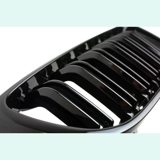 Nieren - BMW F32 / F33 / F36 -  Hoogglans Zwart - Dubbele Spijlen