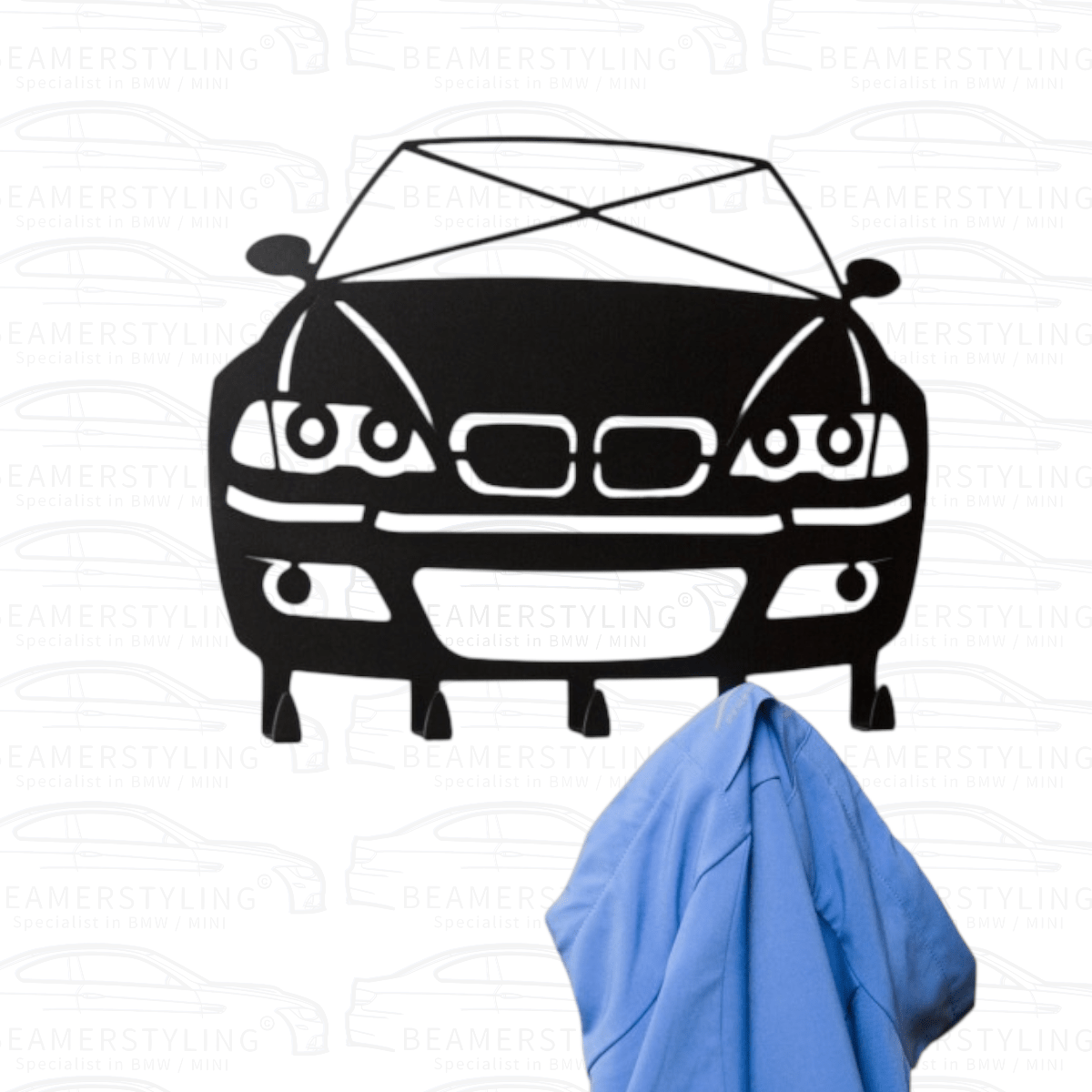 Kapstok - BMW E46 M3 - Staal - Zwart | ±38x30cm - Beamerstyling.nl