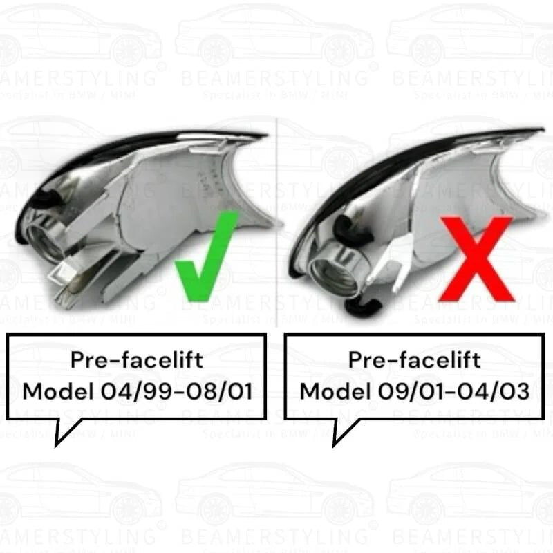 Knipperlichten set - BMW E46 Coupé / Cabrio - Wit - Kristal Design | 1999 - 2001 - Beamerstyling.nl