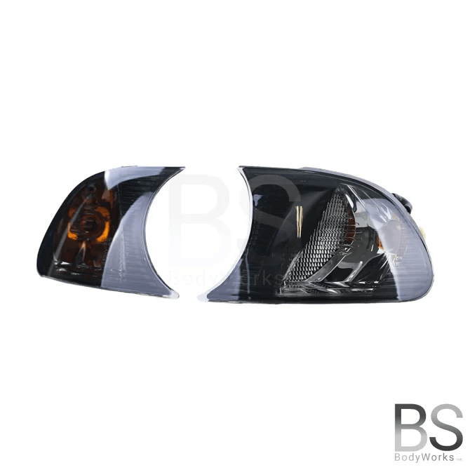 Knipperlichten Set - BMW E46 Coupé / Cabrio - Zwart / Chroom | 2001 - 2003 - Beamerstyling.nl