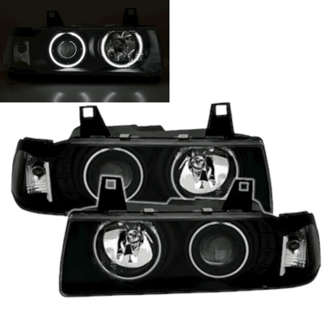 Koplampen - BMW E36 Sedan / Touring / Compact - Ccfl 2D Angel Eyes | 1990-1999 - Beamerstyling.nl