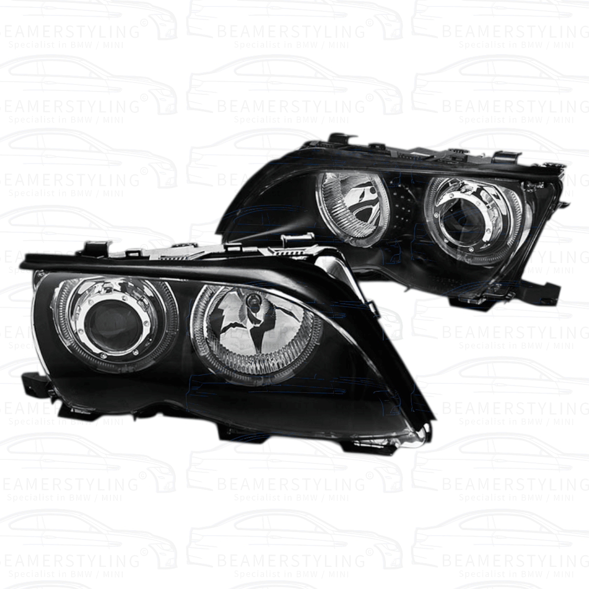 Koplampen - BMW E46 Sedan / Touring - LED Angel Eyes - H7 / H7 | 2001 - 2005 - Beamerstyling.nl