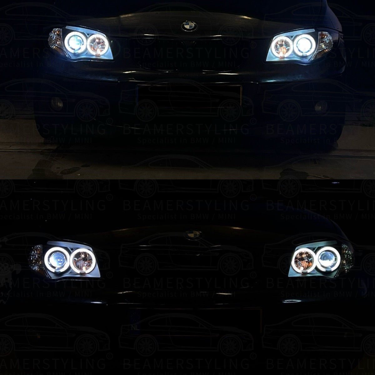 Koplampen - CCFL Angel Eyes - BMW 1 Serie E81 / E87 & E82 / E88 - Beamerstyling.nl