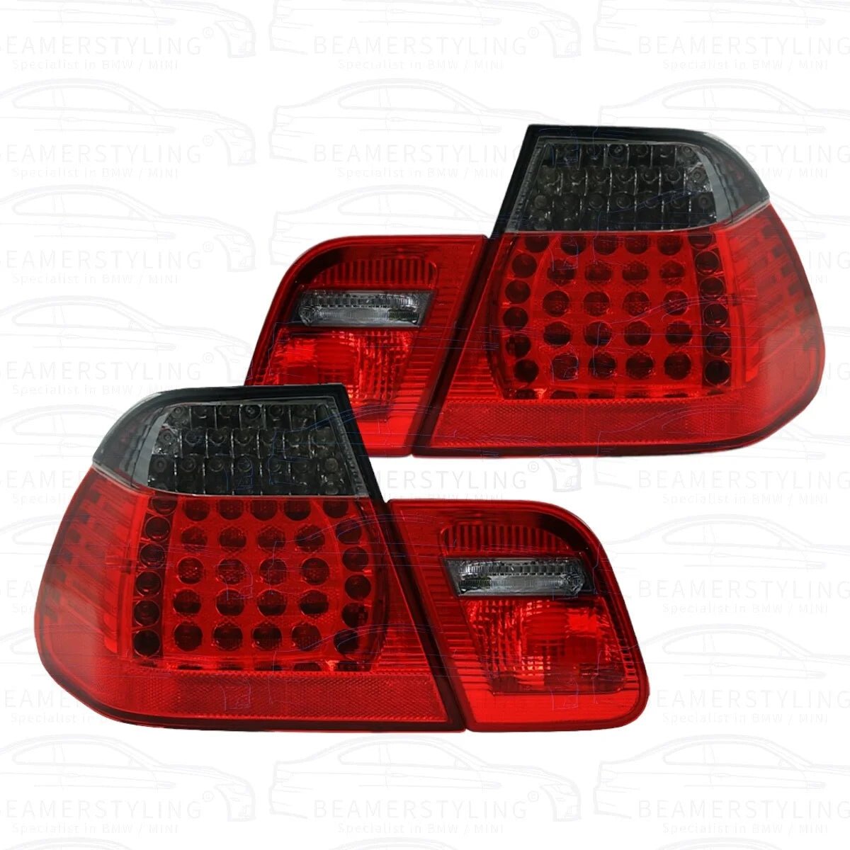 LED Achterlichten - BMW E46 Sedan - Rood/Smoke - Facelift Design | 98-01 - Beamerstyling.nl