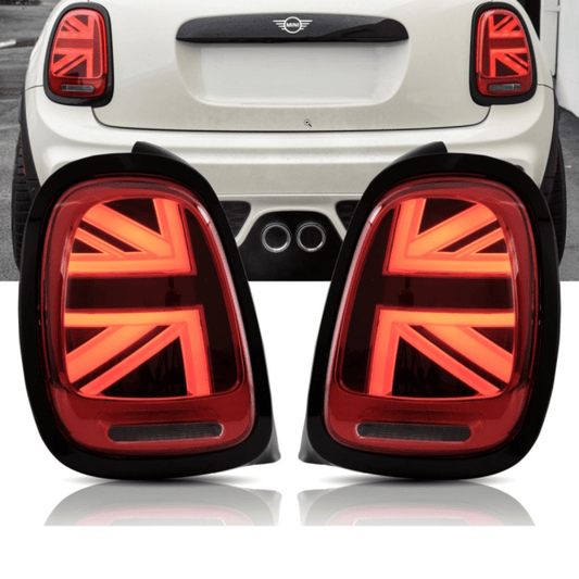 LED Achterlichten - Mini F55 F56 F57 - Rood - Union Jack Design - Dynamisch | 14-20 - Beamerstyling.nl