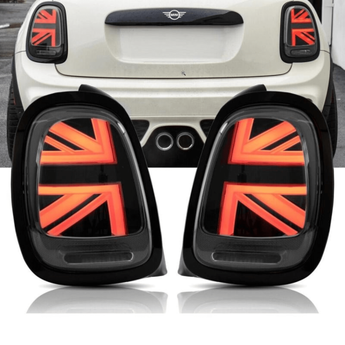 LED Achterlichten - Mini F55 F56 F57 - Smoke - Union Jack Design - Dynamisch | 14-20 - Beamerstyling.nl