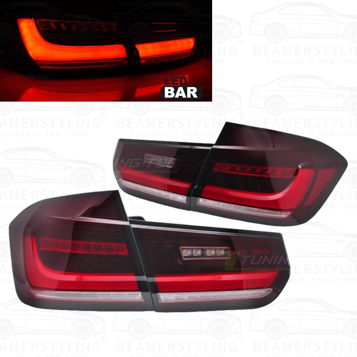 LED Bar Achterlichten - BMW F30 Sedan - Full LED | 12 - 19 - Beamerstyling.nl