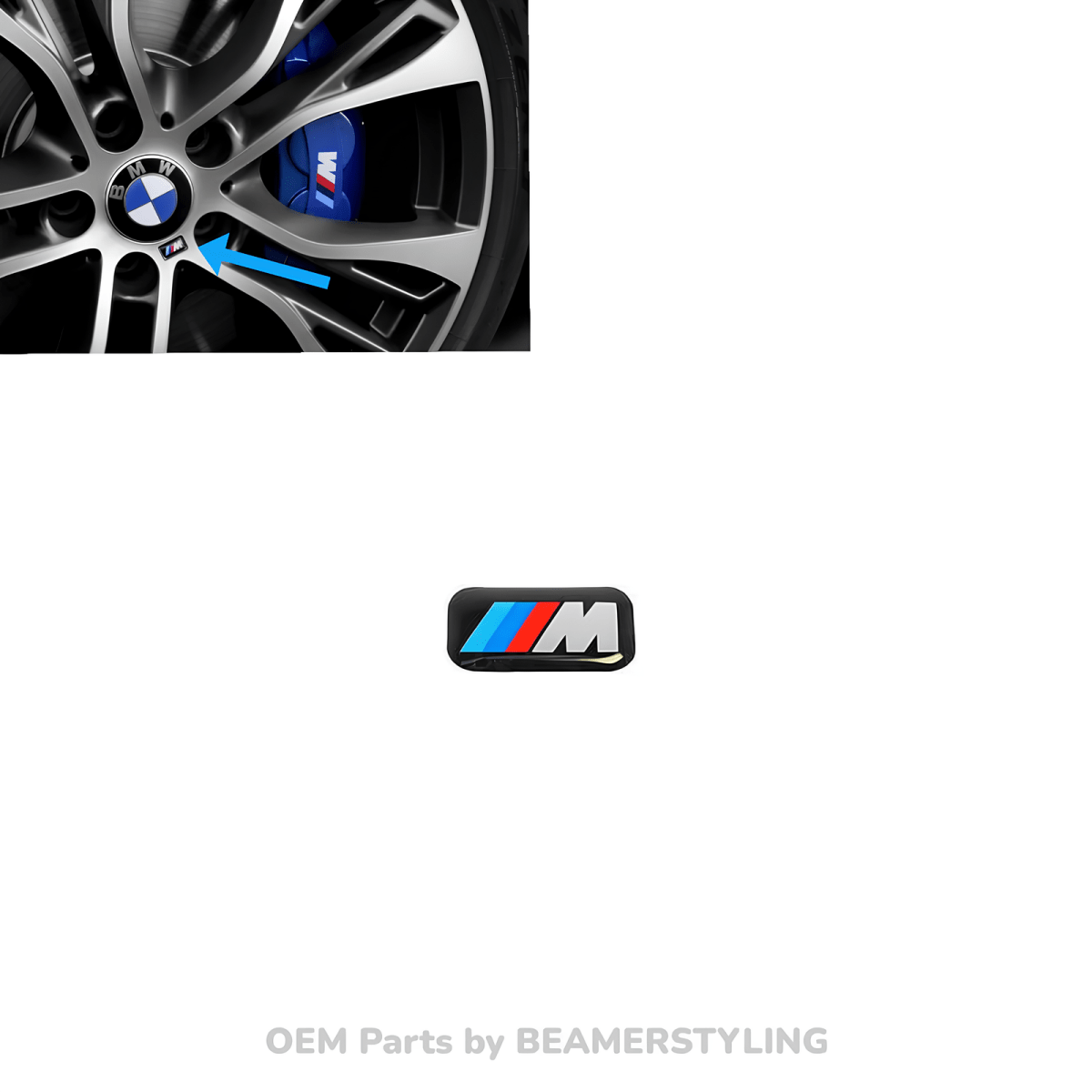 M Logo Embleem - Voor Velgen - Origineel BMW - Beamerstyling.nl