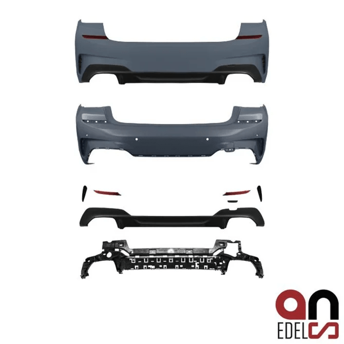M Sport Pakket Look Achterbumper M340I Look BMW 3 Serie G20 Sedan — Diffuser M340I M Sport Look - Beamerstyling.nl
