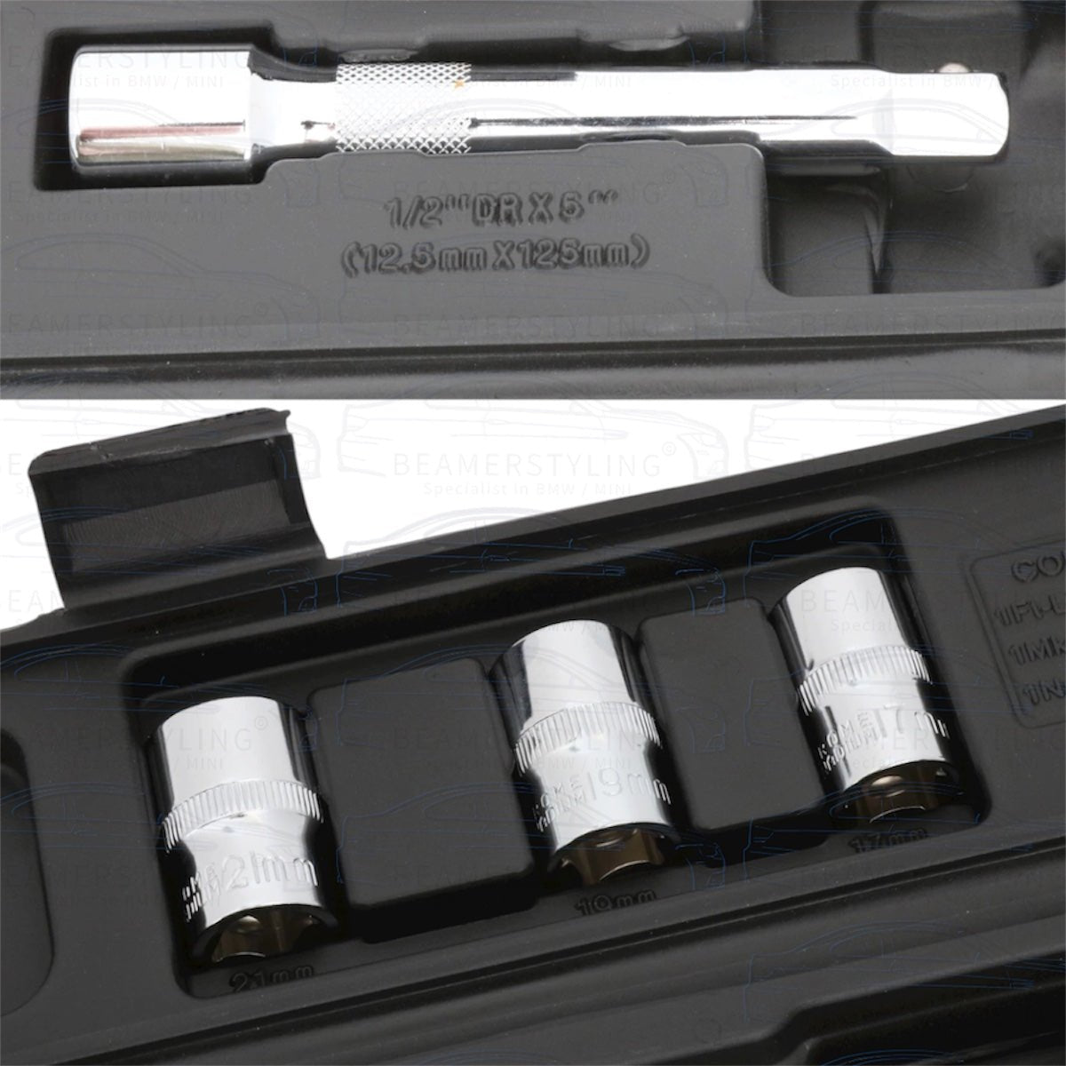 Momentsleutel 1/2" - 40 t/m 210Nm - Met ratelmechanisme - 450mm - Compleet | GS/TÜV - Beamerstyling.nl