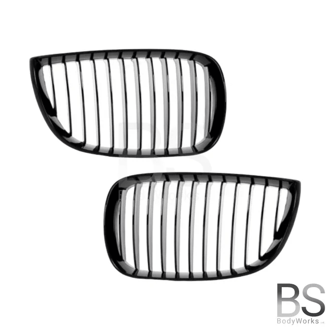 Nieren - BMW 1 Serie E87 & E81 - Hoogglans Zwart | Ook Voor M - Beamerstyling.nl