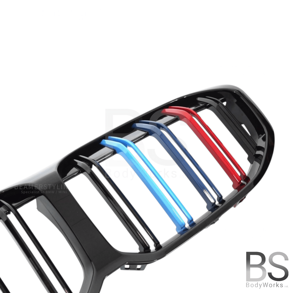 Nieren - BMW 1 Serie F40 - M Look - M Kleuren - Hoogglans Zwart | 2019 - 2024 - Beamerstyling.nl