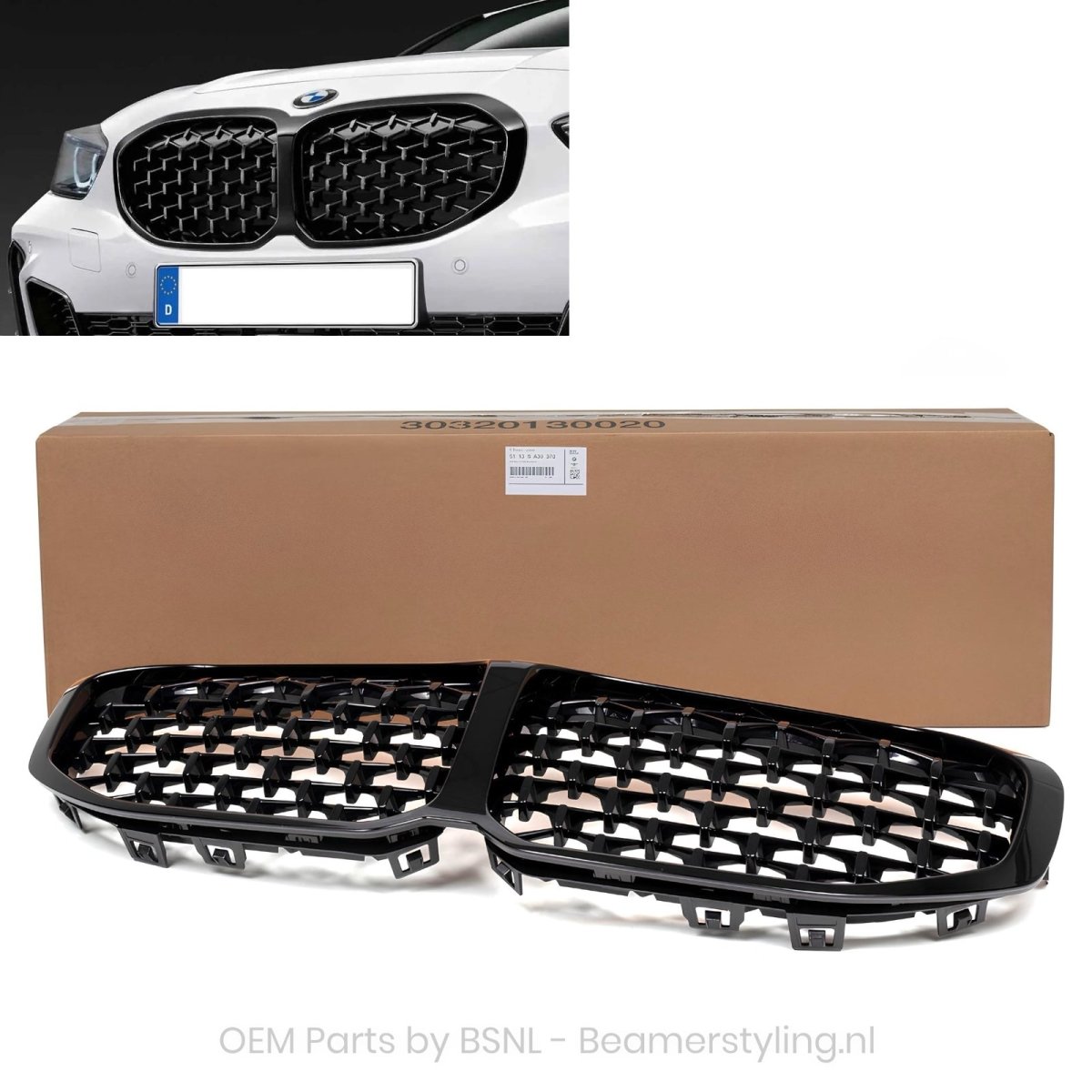 Nieren - BMW 1 Serie F40 - M Performance - Diamond - 51135A39370 | Origineel BMW - Beamerstyling.nl