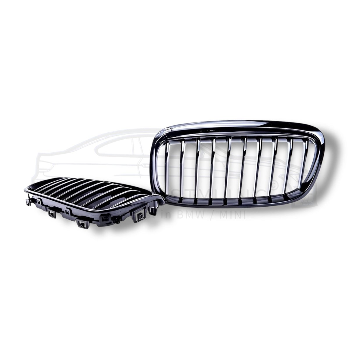Nieren - BMW 2 Serie F45 / F46 - Hoogglans Zwart | 14 - 18 - Beamerstyling.nl