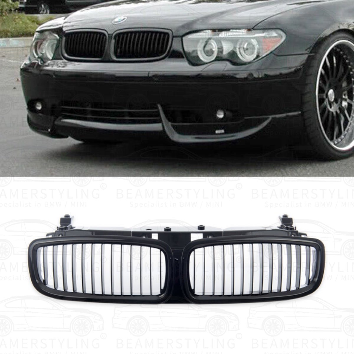 Nieren - BMW 7 Serie E65 / E66 - Mat Zwart | 12/2001 - 03/2005 - Beamerstyling.nl