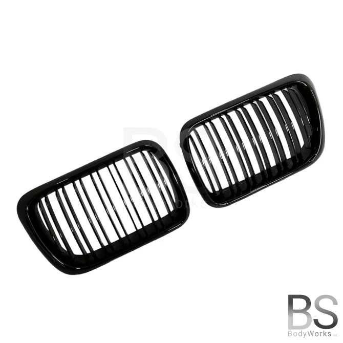 Nieren - BMW E36 - Dubbele Spijlen - Hoogglans Zwart | 1996 - 2000 - Beamerstyling.nl