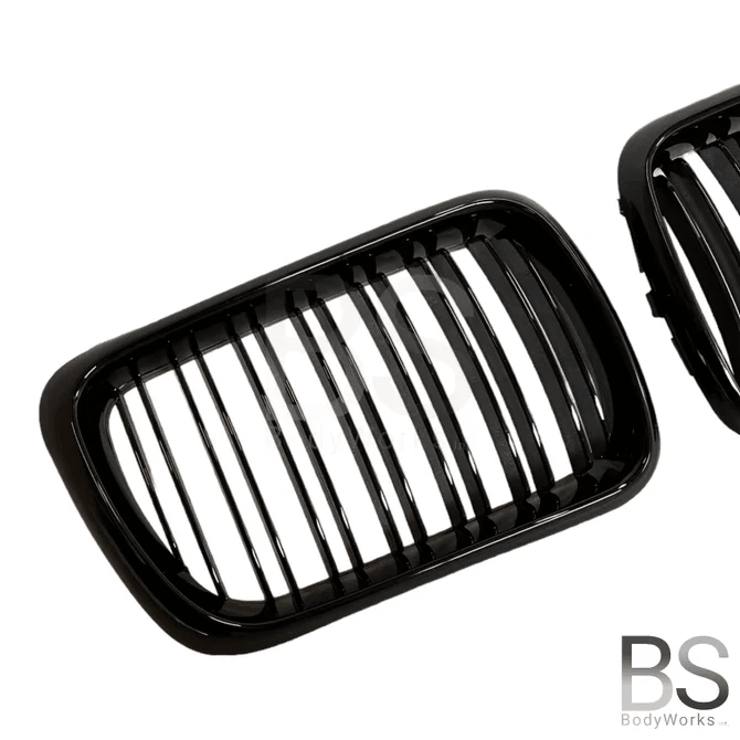 Nieren - BMW E36 - Dubbele Spijlen - Hoogglans Zwart | 1996 - 2000 - Beamerstyling.nl