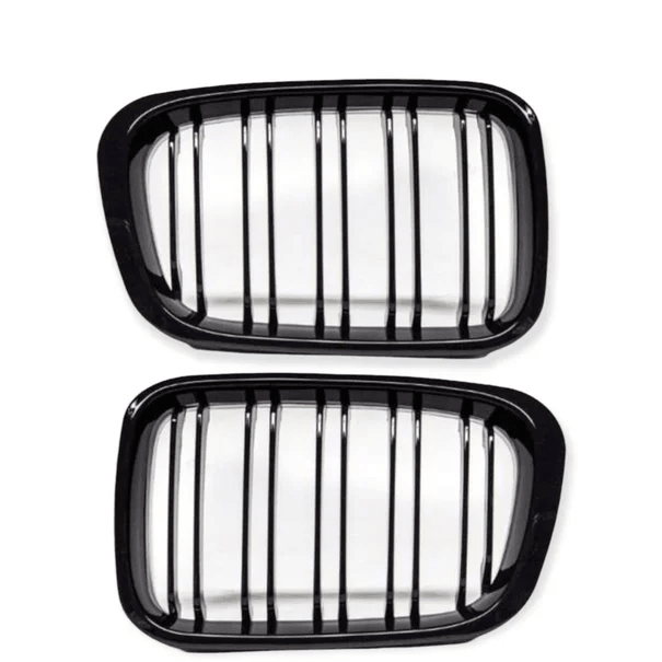 Nieren - BMW E46 Sedan / Touring / Compact - Dubbele Spijlen - Hoogglans Zwart | 98-01 - Beamerstyling.nl