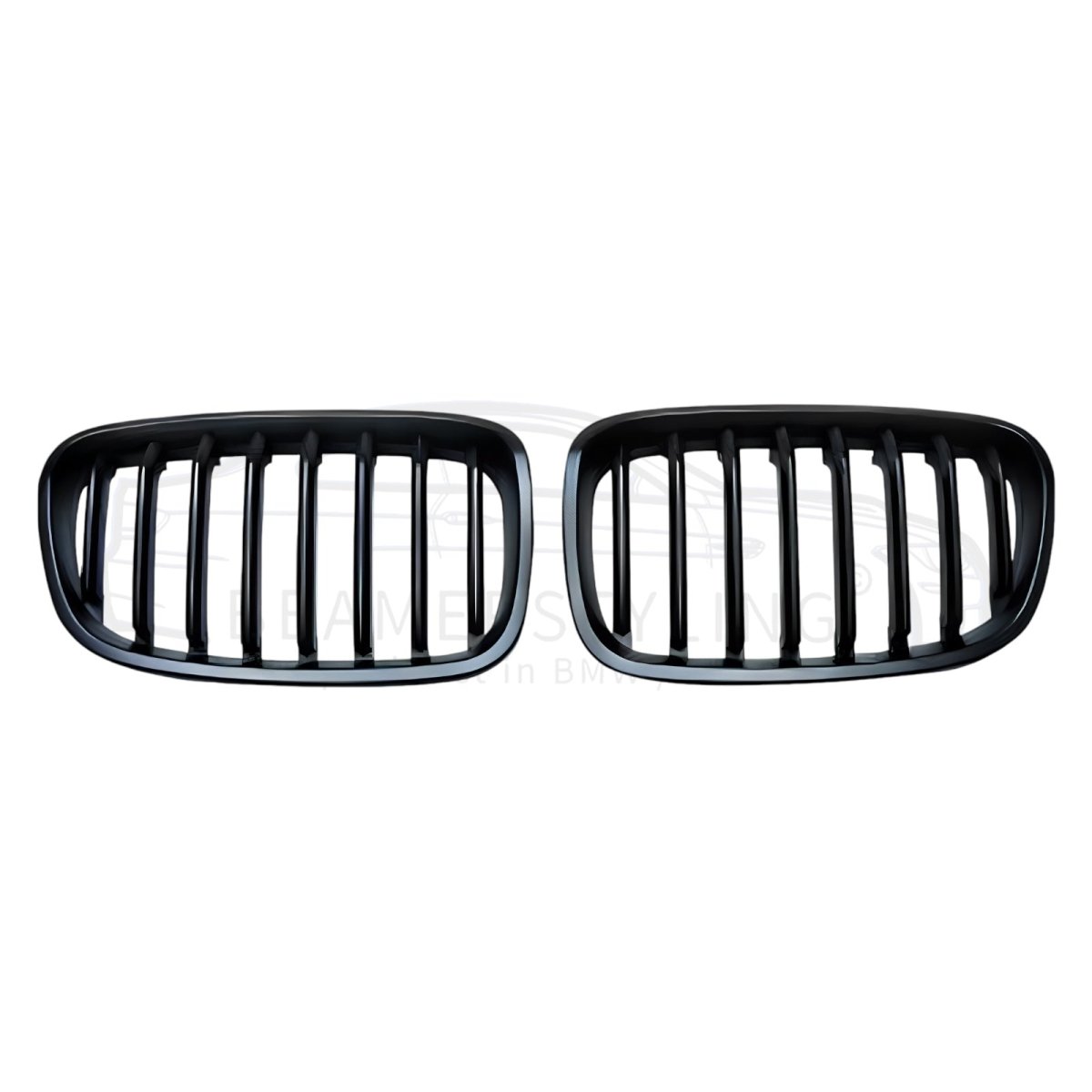 Nieren - BMW F20 / F21 - Mat Zwart - Thick Ribs | 2011 - 2015 - Beamerstyling.nl