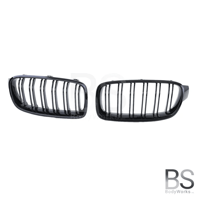 Nieren - BMW F30 / F31 - Dubbele Spijlen - Glanzend Zwart - Beamerstyling.nl
