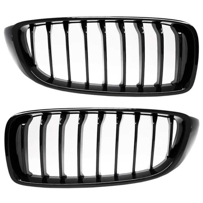 Nieren - BMW F32 / F33 / F36 - Hoogglans Zwart - Enkele Spijlen - Beamerstyling.nl