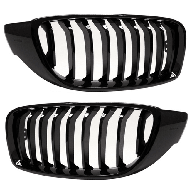 Nieren - BMW F32 / F33 / F36 - Hoogglans Zwart - Enkele Spijlen - Beamerstyling.nl