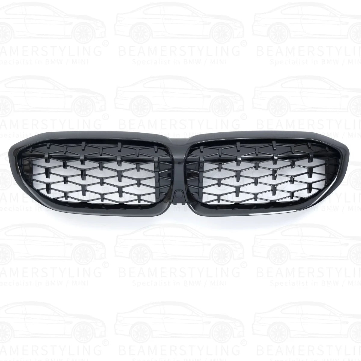 Nieren - BMW G20 / G21 - Diamond - Hoogglans Zwart | 2019 - 2022 - Beamerstyling.nl