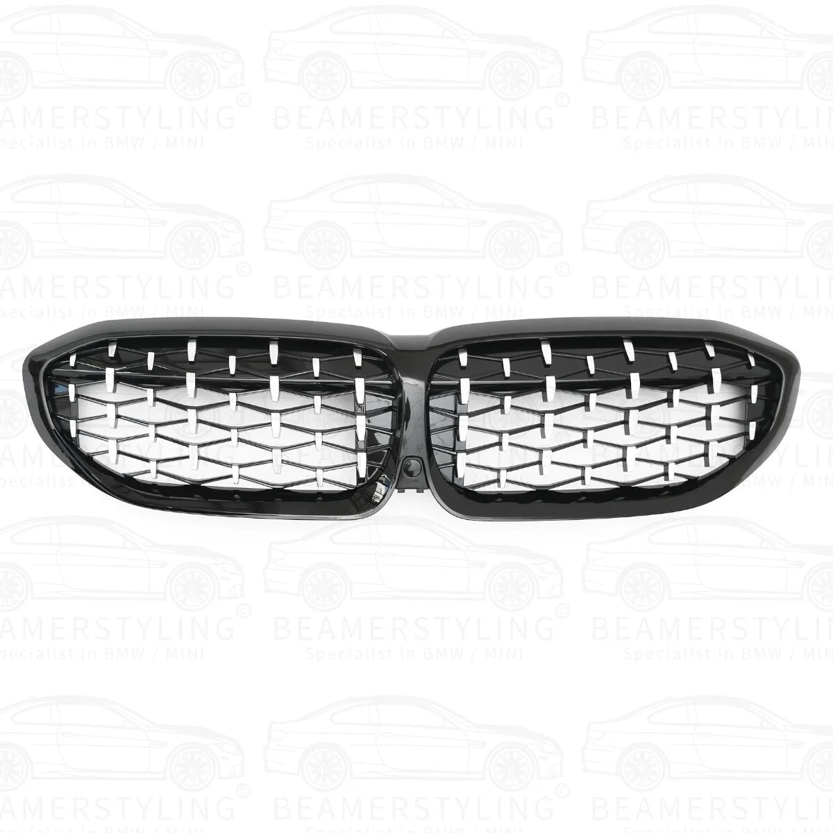 Nieren - BMW G20 / G21 - Diamond - Zwart / Chroom | 2019 - 2022 - Beamerstyling.nl
