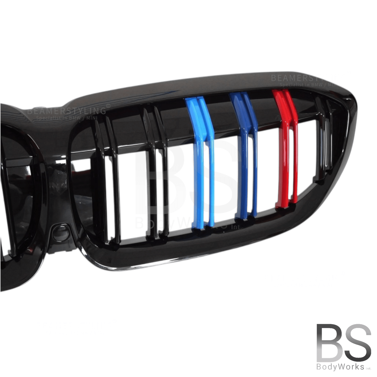 Nieren - BMW G20 / G21 - M Look - M Kleuren - Hoogglans Zwart | 2019 - 2022 - Beamerstyling.nl